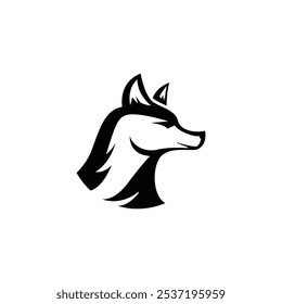 Wolf head logo template design