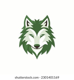 Diseño de ilustración de icono vectorial de la plantilla del logotipo de la cabeza de lobo. Se puede usar para logotipo, icono, elemento, signo, etiqueta, insignia y otros.