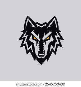 Wolf head Logo template vector design
