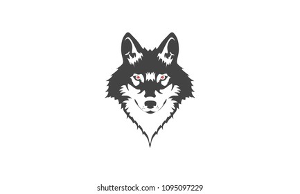 wolf head logo vector