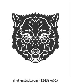 wolf head logo vector