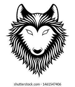 Wolf head logo vector. Animal mascot. Vector illustration. 