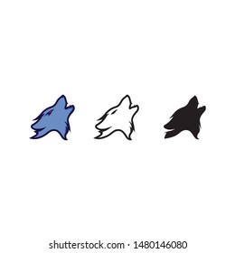 Wolf head logo vector. Animal mascot. Vector illustration