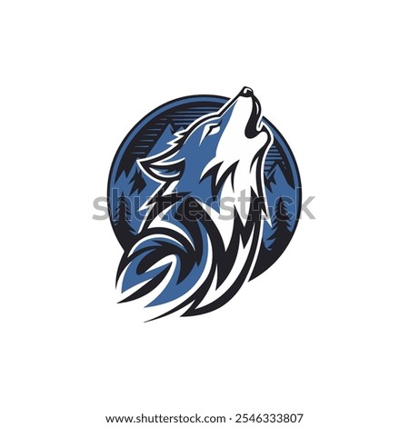 Wolf head logo vector, company logo design