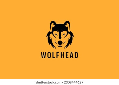 wolf head logo vector icon illustration