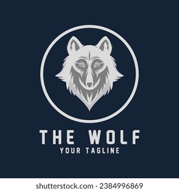 Wolf or head wolf Logo vector icon illuatration design. logo for badge, emblem, and brand community