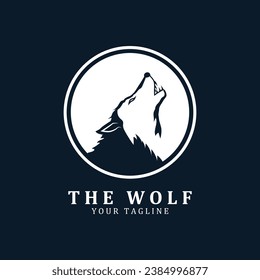 Wolf or head wolf Logo vector icon illuatration design. logo for badge, emblem, and brand community