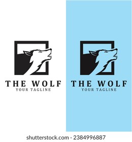Wolf or head wolf Logo vector icon illuatration design. logo for badge, emblem, and brand community