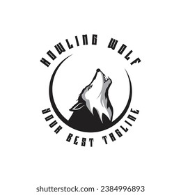 Wolf or head wolf Logo vector icon illuatration design. logo for badge, emblem, and brand community
