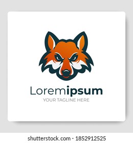 wolf head logo vector illustration