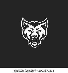 Wolf head logo vector illustration, emblem design