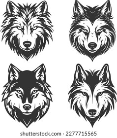 Wolf head logo Vector Illustration