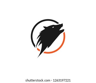 Wolf head logo vector template - Vector 