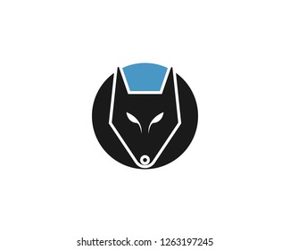 Wolf head logo vector template - Vector 