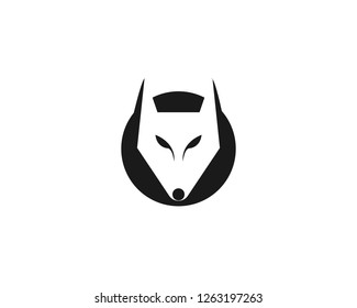 Wolf head logo vector template - Vector 