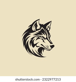 Wolf head logo vector template