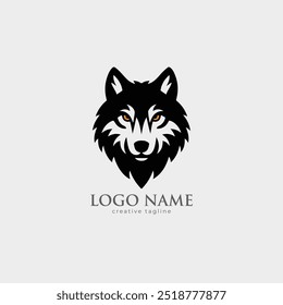 Wolf Head Logo, wolf vector, wildlife vector fully editable vector template