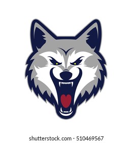 Wolf head mascot