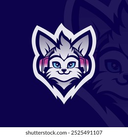 Cabeça de lobo mascote esport ilustração logotipo design