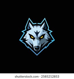 Wolf Head Mascot ESport Logo Icon Design Vector Template