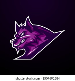wolf head mascot illustration logo concept 