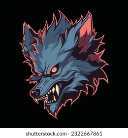 Wolf Head Mascot Logo for Esport. Wolf T-shirt Design. Wolf Logo. Wolf Sticker