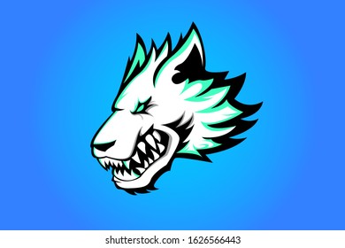 WOLF HEAD MASCOT LOGO VECTOR EPS