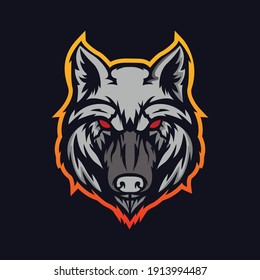 Wolf Head Mascot Logo Vector Design