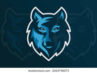 Wolf Head Mascot Logo Vector Design