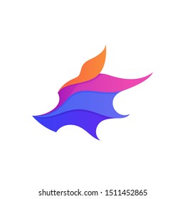 wolf head modern logo design vector template