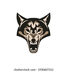 Wolf Head Modern Logo Design 