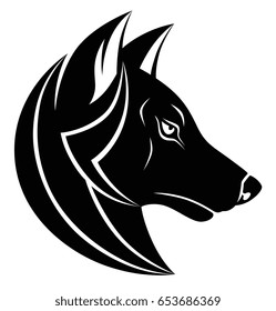 Wolf head monochrome