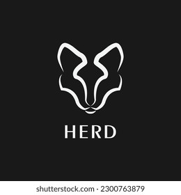 Wolf Kopf Bildlogo.
Logo der weißen Linie, perfekt für Logos, Symbole, Aufkleber usw.