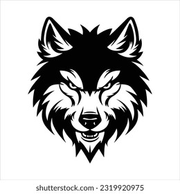 Wolf Head Portrait Vector Logo