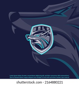 Wolf head shields mascot best logo design good use for symbol identity emblem badge brand and more