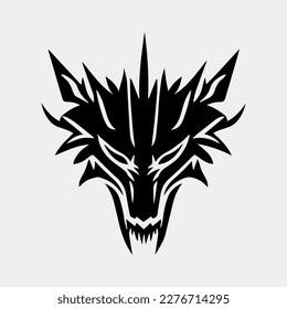 Wolfenkupfersilhouette - ausgeschnittenes Vektorgrafik-Maskottchen