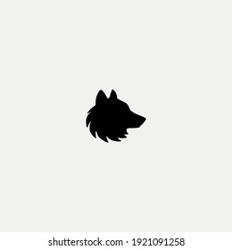 Wolf Head silhouette vector illustration
