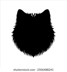 Wolf head silhouette vector illustration design on white background.