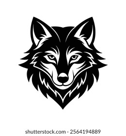 Wolf Head Silhouette Vector Illustration