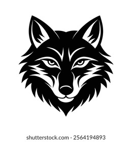 Wolf Head Silhouette Vector Illustration