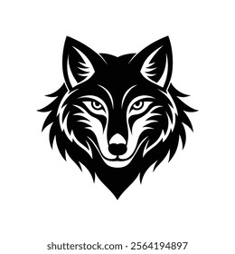 Wolf Head Silhouette Vector Illustration