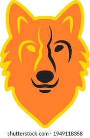 wolf head silhouette vector image