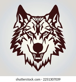 Wolf head simple vector illustration
