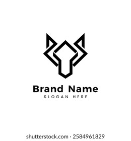 Wolf head simple vector logo