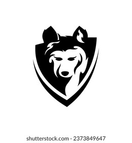 Wolf Head Sport Team Logo Badge Vector Template