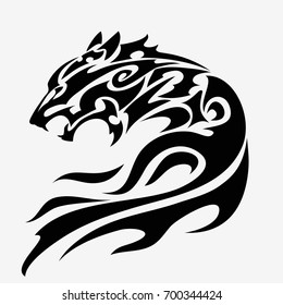 Wolf Head Tattoo Design Isolated Stock Vector (Royalty Free) 700344424 ...