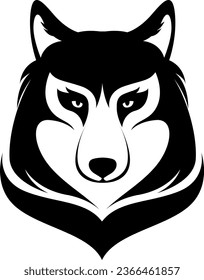Tatuaje de la cabeza de lobo, ilustración del tatuaje, vector sobre un fondo blanco.