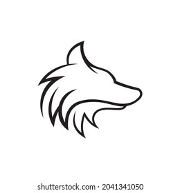 Wolf Head Template vector illustration design