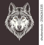 Wolf head theme, vector sharp illustration, lynx mascot logo and t-shirt design