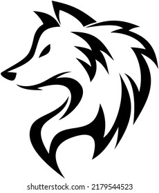 Wolf Head Tribal Illustration Vector Stock Vector (Royalty Free ...